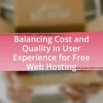 Balancing Cost and Quality in User Experience for Free Web Hosting