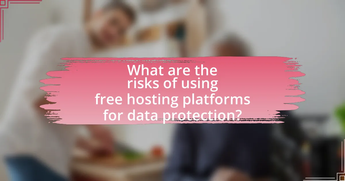 What are the risks of using free hosting platforms for data protection?