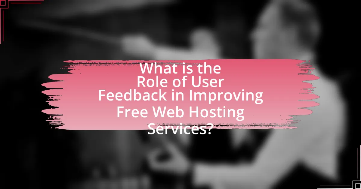 What is the Role of User Feedback in Improving Free Web Hosting Services?