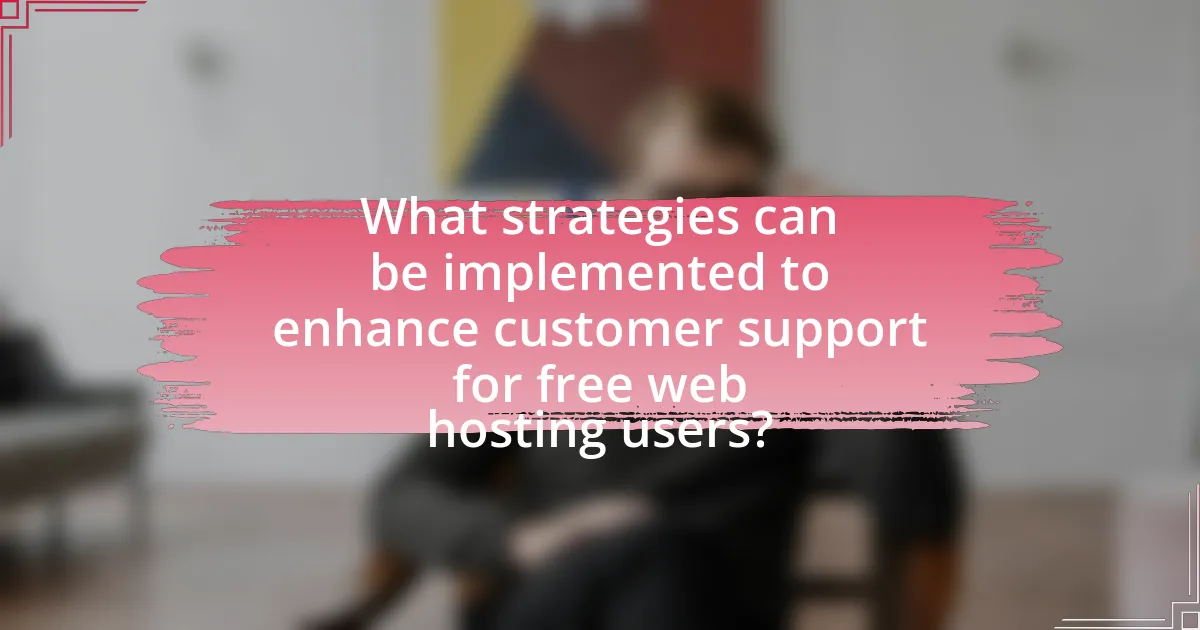 What strategies can be implemented to enhance customer support for free web hosting users?