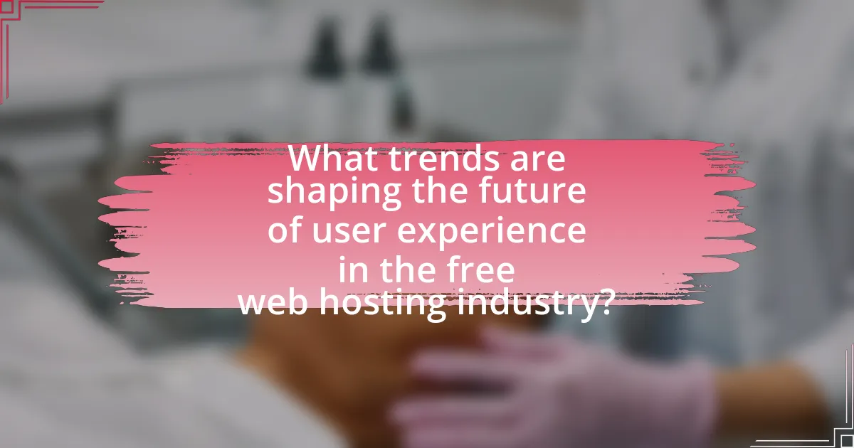 What trends are shaping the future of user experience in the free web hosting industry?